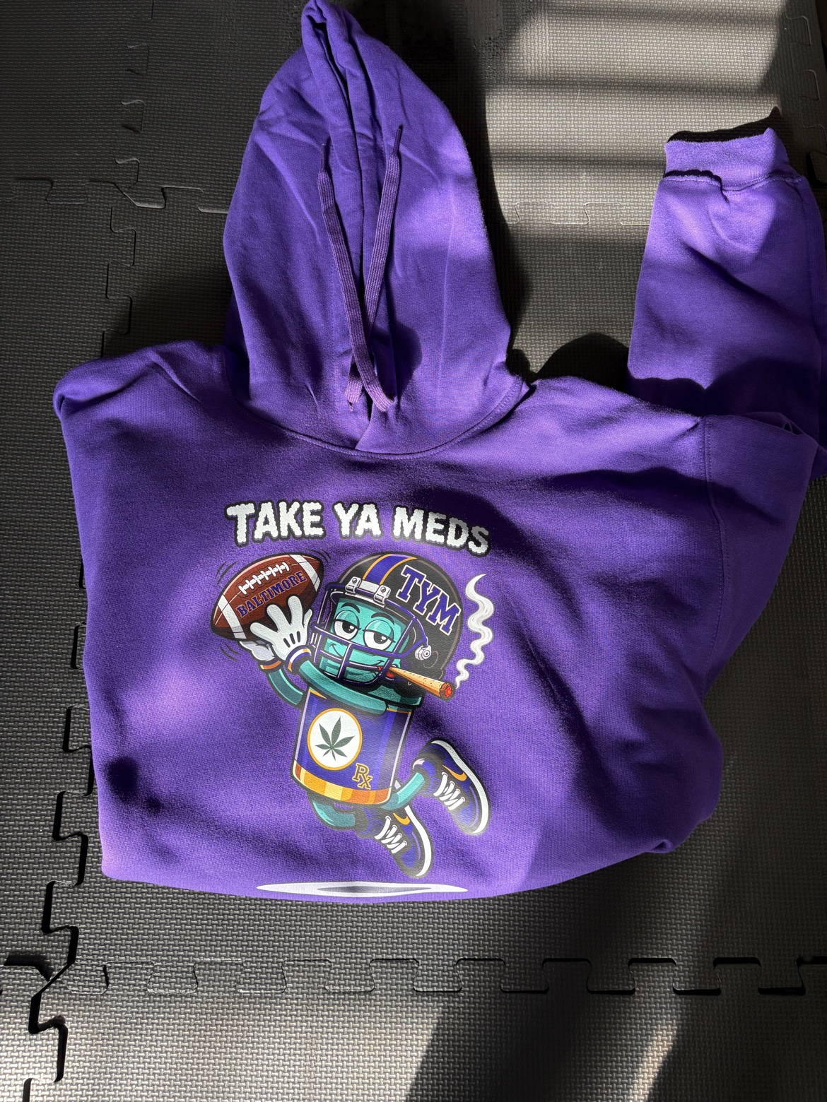 Baltimore Mascot Hoodie in purple